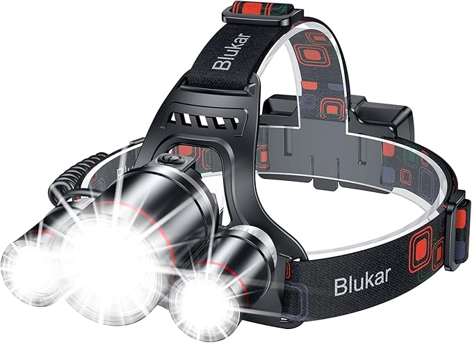 Blukar LED Headlamp, Super Bright Rechargeable Headlight Flashlight by Blukar