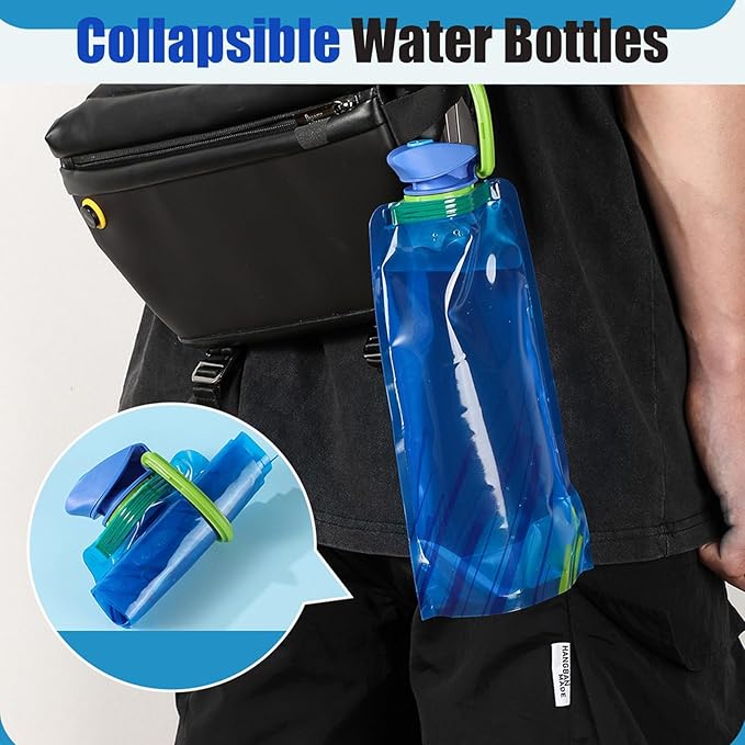 Collapsible Water Bottles for Travel – 24oz Foldable Water Bottle - Image 5