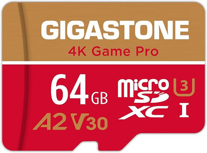 【For Switch 1 Only】GIGASTONE 64GB Micro SD Card, 4K Game Pro, MicroSDXC Memory by Gigastone