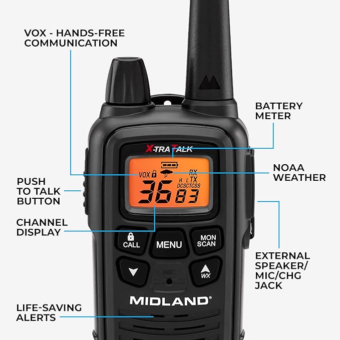 Midland LXT633VP3 FRS Walkie Talkies - Image 2