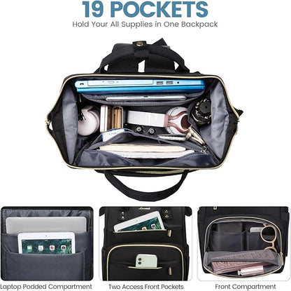 LOVEVOOK Laptop Backpack for Women 14 Inch, Teacher Nurse Work Bag Anti-Theft - Image 3