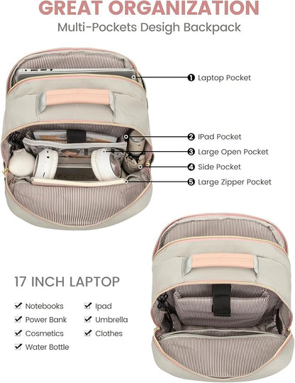 LOVEVOOK Laptop Backpack for Women, Travel Computer Work Bags - Image 3