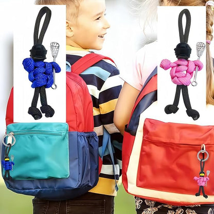 Lacrosse Keychain with Stick | Paracord Buddy Backpack Charm | Sports Zipper - Image 4