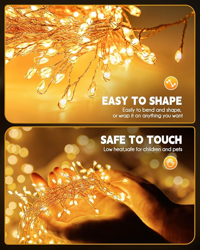 Brightown Solar String Lights for Outside, 19.6Ft 240 LED Solar String Lights - Image 6