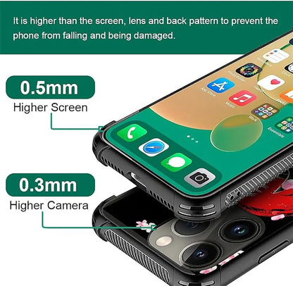for iPhone 14 Pro Max Case, Sakura Japanese Samurai Pattern Graphic Design Girl - Image 4