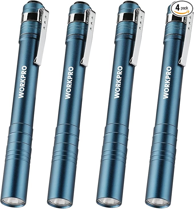 WORKPRO LED Pen Light, Aluminum Pen Flashlights, Pocket Flashlight by WORKPRO