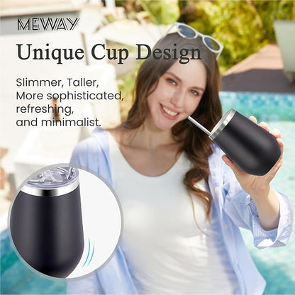 MEWAY 12oz Wine Tumbler Glasses - Image 4