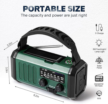 Hand Crank Emergency Radio, NOAA Weather Radio - Image 6