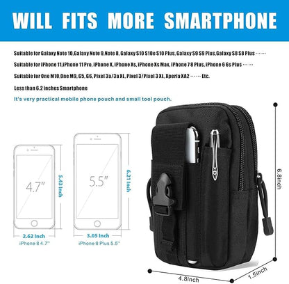 Belt Pouch, Tactical Molle Phone Pouch EDC Utility Pouches Waist Bag, Small - Image 2