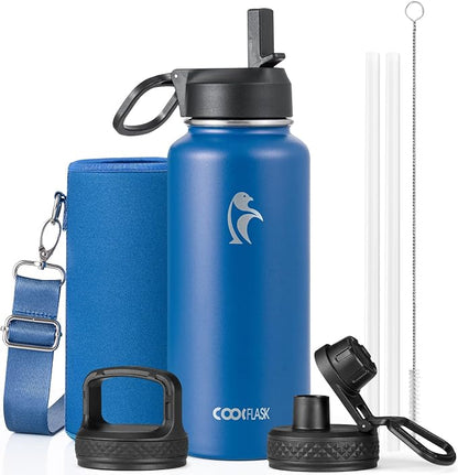 Coolflask Water Bottle 32 oz Insulated by Coolflask