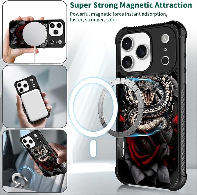 for iPhone 17 Pro Case, for MagSafe Graphic Design for Girl Boy Soft Silicone - Image 2
