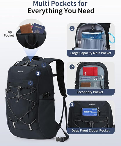 ECOHUB Hiking Backpack 30L Travel Backpack Lightweight Casual Daypack Water - Image 3