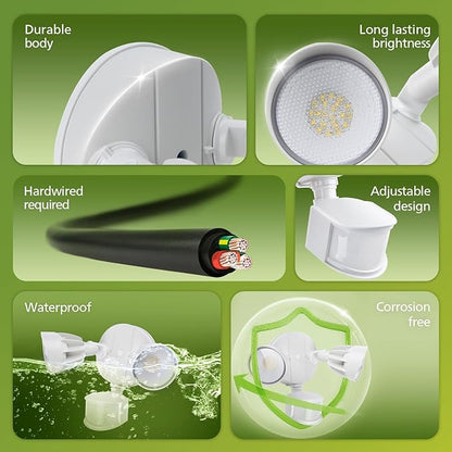 Philips 44W 4200 lm LED Security Light Outdoor w/PIR Motion Sensor, 5000K - Image 2