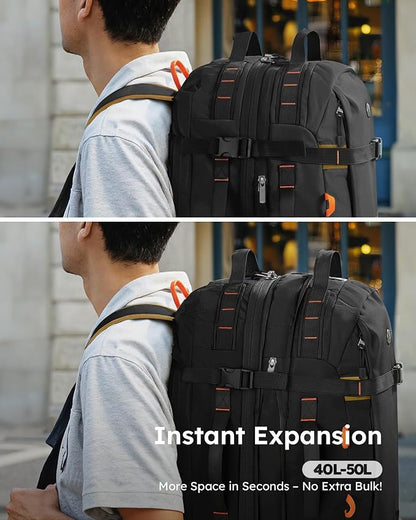 Tolaccea Travel Backpack for Men Women, 40L-50L Carry On Backpack - Image 5