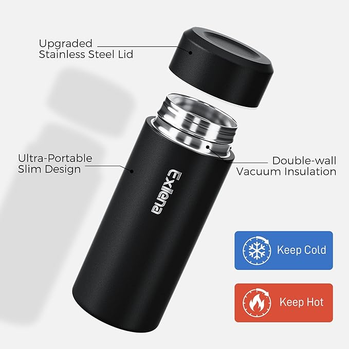 【Upgraded】Exllena Small Insulated Water Bottle 8 oz/250ml– Mini Insulated Water - Image 6