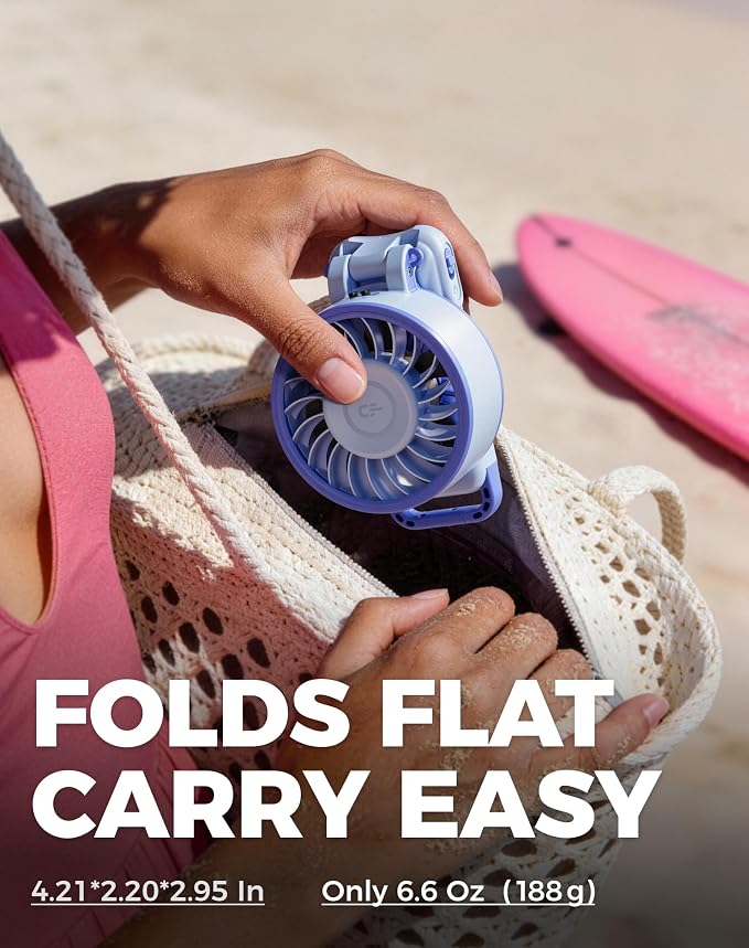 Diveblues Portable Turbo Fan, 100 Speed Handheld Fan - Image 8