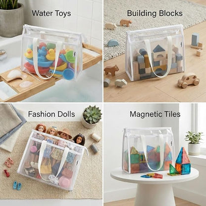 HOLAY 4 Pack Clear Toy Storage Bags - Image 3