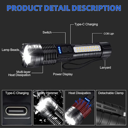 Rechargeable Flashlights High Lumens, 7Mode LED Flashlight Rechargeable - Image 5
