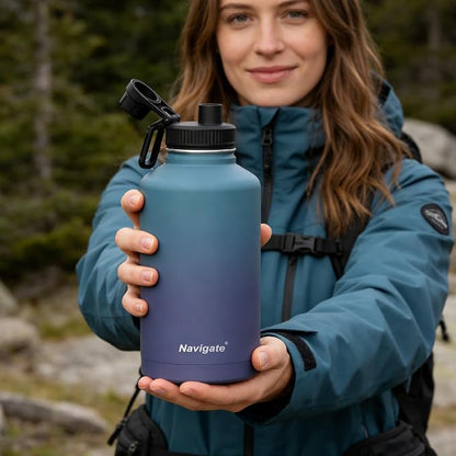Navigate 64 oz Insulated Stainless Steel Sports Water Bottle - Image 7