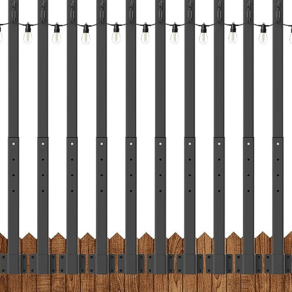 NUERPO 10 Pack String Light Poles, 2.8Ft Metal Poles by NUERPO