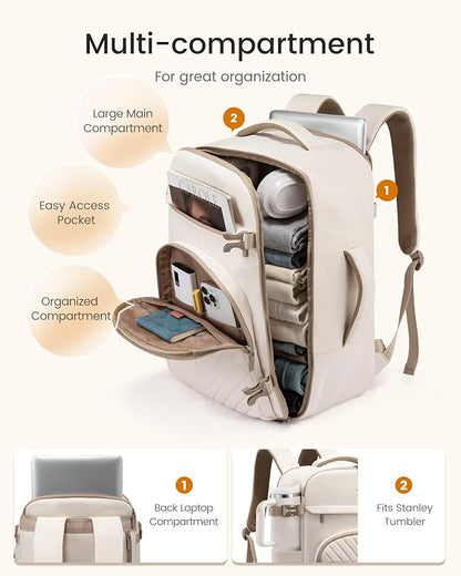 LOVEVOOK 40L Travel Backpack for Women Men, TSA Personal Item Travel Bag Fits - Image 3