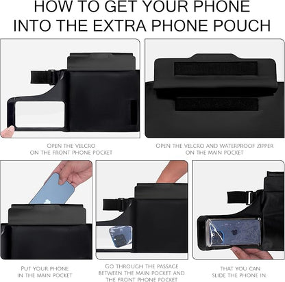 Waterproof bag Fanny Pack with Phone Case, Water proof Phone Pouch Dry Bag Keep - Image 5