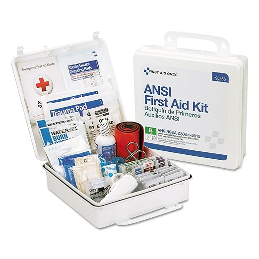 First Aid Only 90566 ANSI B 2015 and OSHA Compliant First Aid Kit, 50-Person by FirstAidOnly