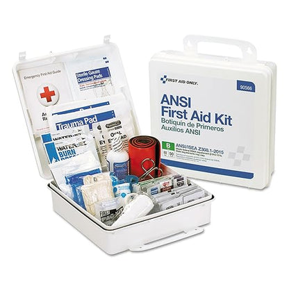 First Aid Only 90566 ANSI B 2015 and OSHA Compliant First Aid Kit, 50-Person by FirstAidOnly