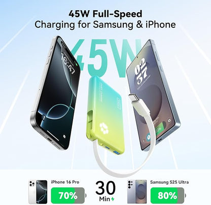 INIU Portable Charger, 45W PD Slim 10000mAh Power Bank - Image 2