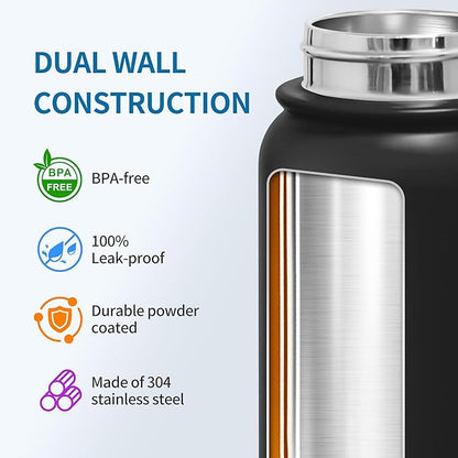 GOPPUS Insulated Water Bottle 20oz Stainless Steel BPA-Free Sports Bottle Ideal - Image 4