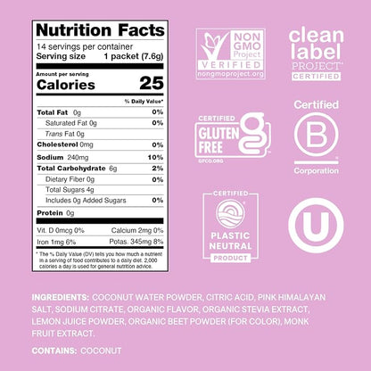 Cure Hydration | Plant-Based Electrolyte Drink Mix | No Added Sugar | FSA-HSA | - Image 2