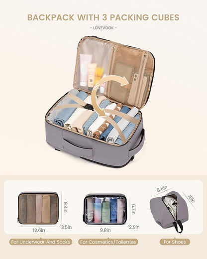 LOVEVOOK Travel Backpack for Women & Men, 60L Large Carry On Backpack Airline - Image 4