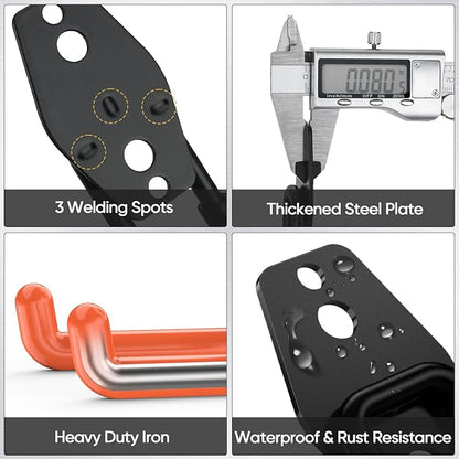 TICONN 2 Pack Heavy Duty Garage Hooks, Steel Utility Wall Storage Hooks - Image 2
