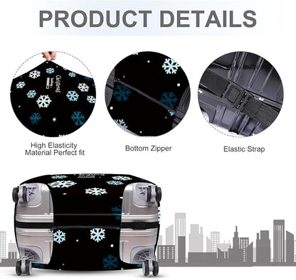 ANNA QUEEN Christmas Loading Luggage Cover, Funny Snowflake Design Suitcase - Image 4