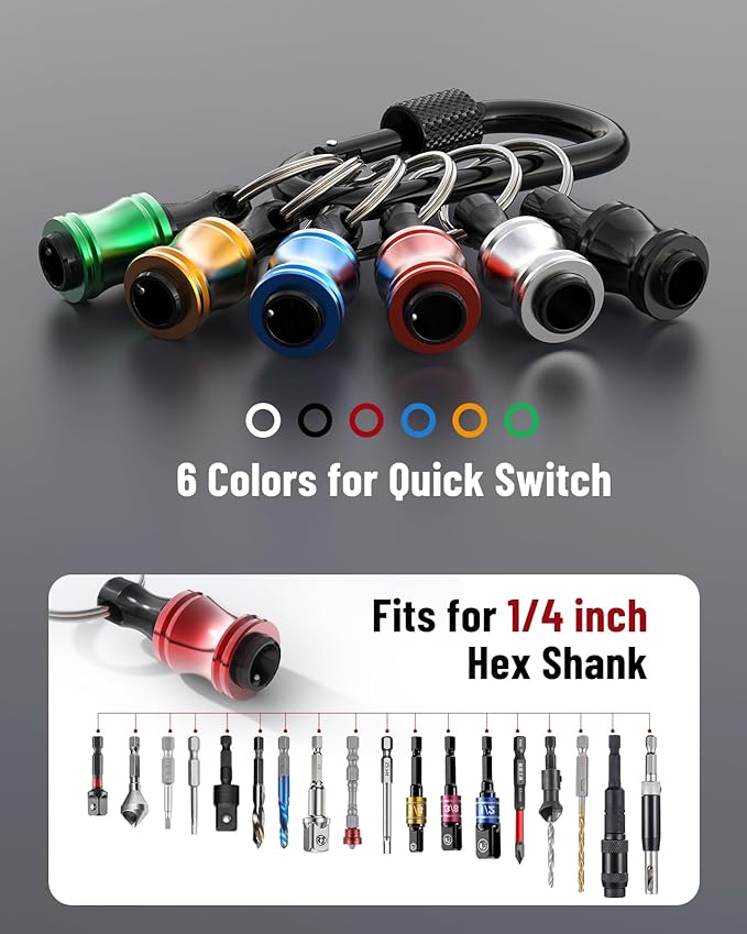 katerk 18pcs Bit Holder with Carabiner Socket - Image 4