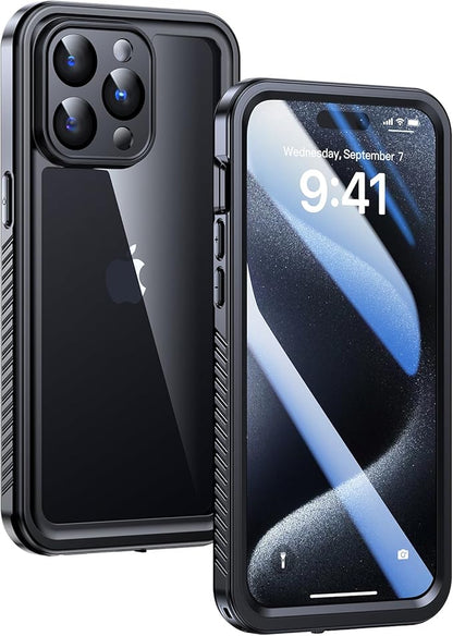 Lanhiem for iPhone 15 Pro Max Waterproof Case, Dustproof Case Built-in Screen by LanhiemHome