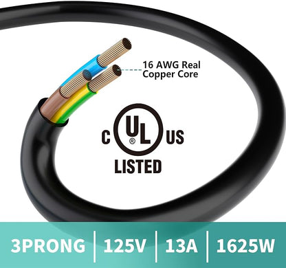 2 Way Power Extension Cord Splitter 30 Ft Total-3 Prong 1 to 2 Extension Cord - Image 7