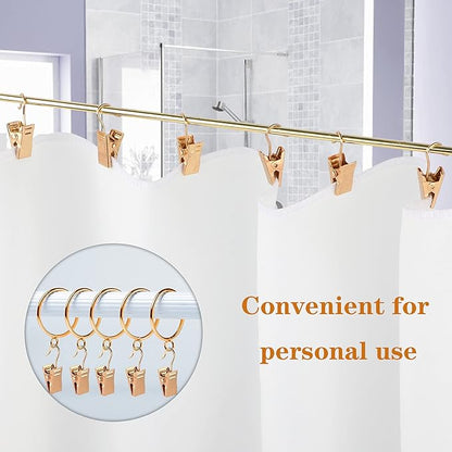 JANYUN 120 Pack Clip Hook Set Stainless Curtain Clips - Image 6