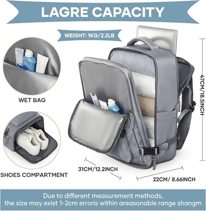 WONHOX Large Travel Backpack Carry on Flight Approved Laptop Work Business - Image 3