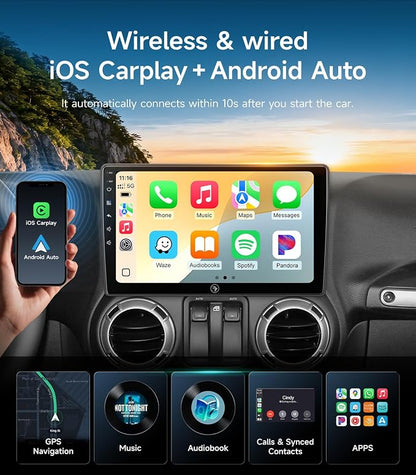Car Radio Stereo Upgrade for Jeep Wrangler JK Compass Grand Cherokee Dodge Ram - Image 3