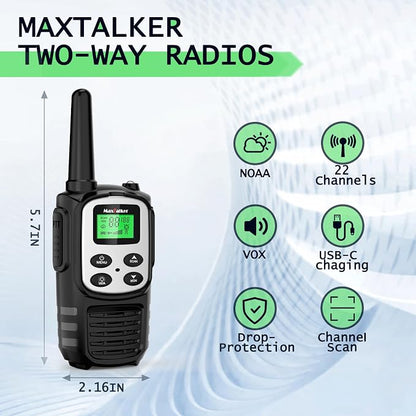 MaxTalker Walkie Talkies Long Range - Image 2