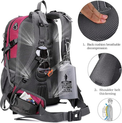 FENGDONG 40L Waterproof Lightweight Hiking, Travel Backpack - Image 6