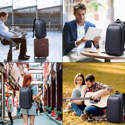Slim Laptop Backpack for Men, Waterproof Expandable High Tech Business Work - Image 7