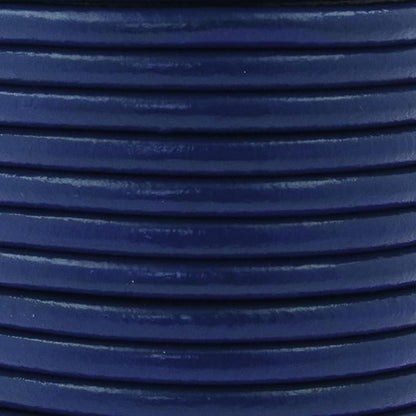 Mandala Crafts Round Genuine Navy Blue Leather Cord - Image 3