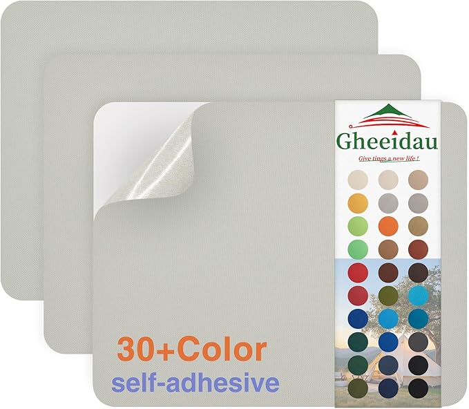 Gheeidau Canvas Repair Patch 9×11 Inch 3Pcs Waterproof Self-Adhesive Fabric by Givethingsanewlife