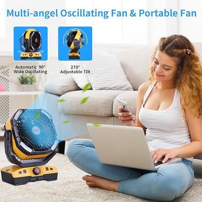 WESTTREE Camping Fan 20000mAh Rechargeable Battery Operated fan Outdoor Tent Fan - Image 4