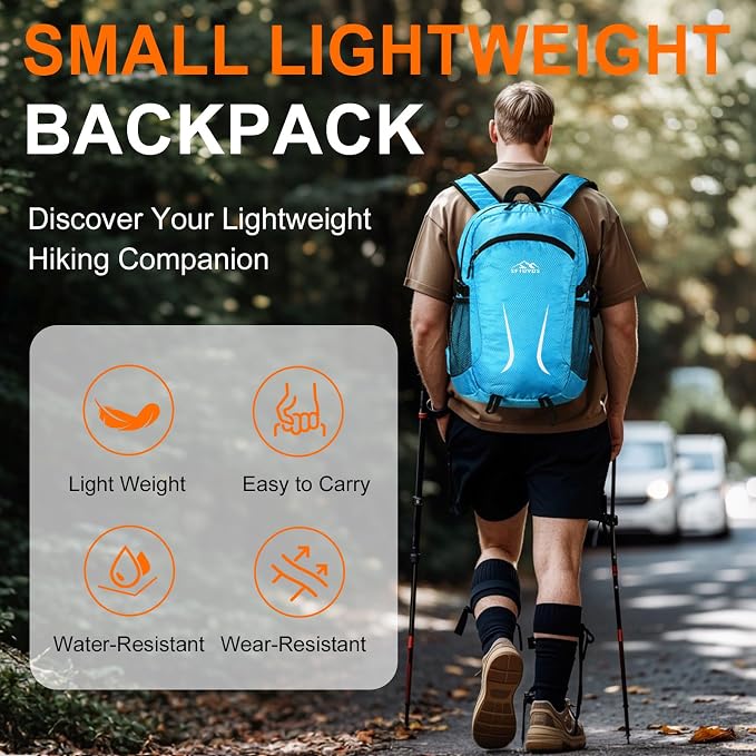 Small Hiking Backpack 35L Travel Lightweight Hiking Packable Daypack - Image 2