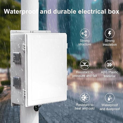 Namunanee Outdoor Electrical Junction Box, ABS Water Resistant Enclosure - Image 2