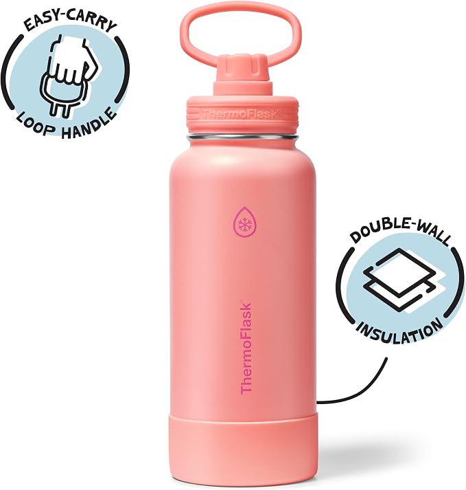 ThermoFlask 32 oz Double Wall Vacuum Insulated Stainless Steel Water Bottle - Image 2