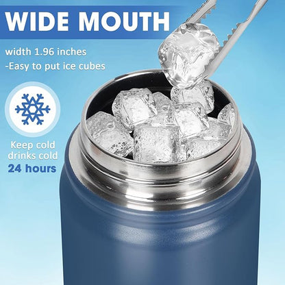 Insulated Water Bottle 24oz, Stainless Steel Double Wall Vacuum Sports Flask - Image 6